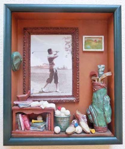 Golf Shadow Box with Picture Frame