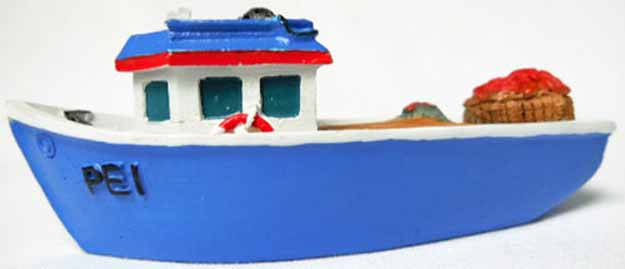 PEI Polyresin Fishing Boat Small
