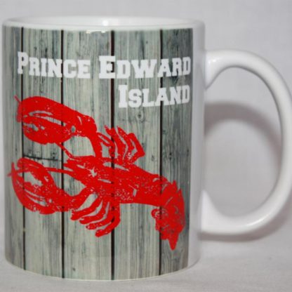 PEI Lobster on Wood Mug