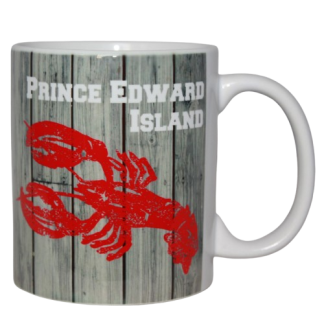 PEI Lobster on Wood Mug
