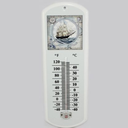 Sailboat Metal Thermometer