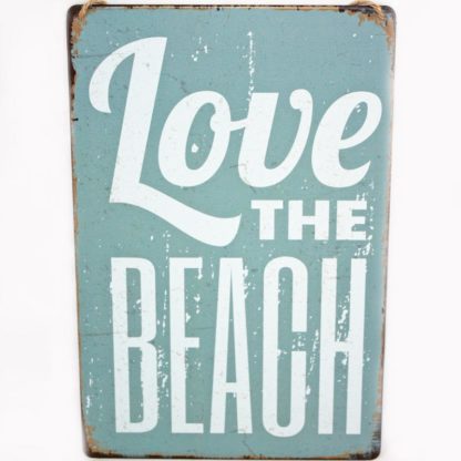 Love the Beach Metal Sign