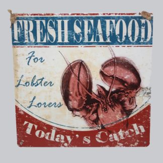 Fresh Seafood Metal Sign