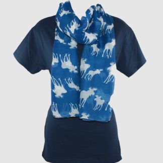 Moose Scarf Blue