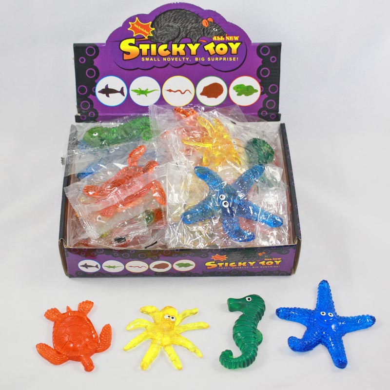Sticky Toy Animals – 36 pcs with Display