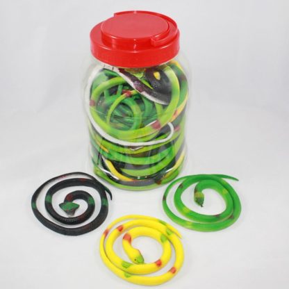 Rubber Snakes with Display 24Pcs