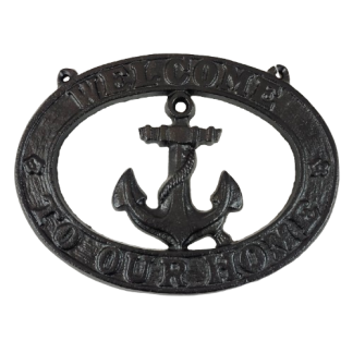 Cast Iron Welcome Plaque