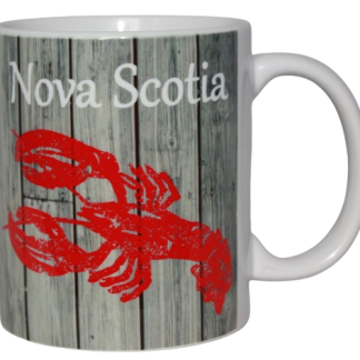 Nova Scotia Lobster on Wood Mug