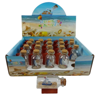 Mini Sailboat in Bottle. 20pc Display